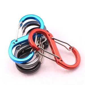 Moschettone con moschettone a forma di Carabiner in alluminio da 7cm