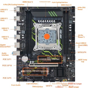 X99 Motherboard, ATX, C612 Chipset, LGA2011-3, M.2, Xeon E5, DDR3 DIMM High Performance Memory Supports DDR3 and DDR5 for Fast P - Product Image 4