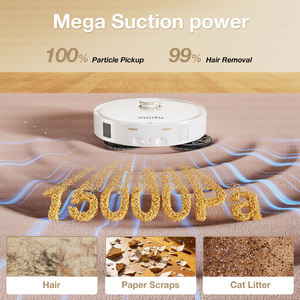 Robot Aspirador Multifuncional, Aspiradora Automática con Función de Fregado, con Depósito de Polvo Autovaciable, Máquina de Limpieza en Seco y Húmedo - Product Image 2