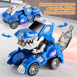 Kinderspeelgoed Auto Vervorming Muziek Licht Robot Wandelen Dinosaurus Speelgoedauto Voor Kinderen - Product Image 3