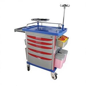 Mobile ABS Medical Rescue Cart Emergency Ambulance <strong>Trolley</strong> <strong>Hospital</strong> Crash Cart With Lockable Drawers for ER ICU Department - Product Image 2