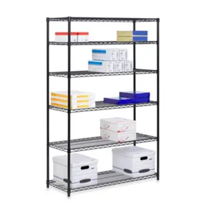 AMJ Heavy Duty Modern 6 Tiers Iron Steel Office Adjustable Wire Display Shelving Shelf