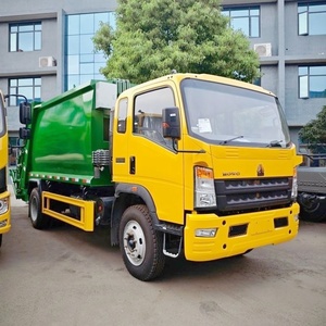 รถบรรทุกขยะดีเซลขนาดเล็กยี่ห้อ China Howo แบบ 4x2 พร้อมเครื่องอัดขยะ  ขนาดตัวถังบน 5 คิว 6 คิว 7 คิว - Product Image 4