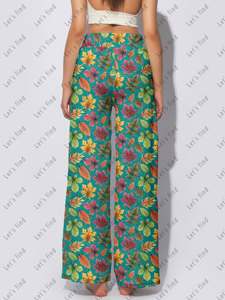 Leggings a Vita Elastica e Gamba Larga Indispensabili per Donne, Abbigliamento Sexy per Casa e Opzione Confortevole per Streetwear, Pantaloni Personalizzabili - Product Image 2