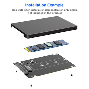 M.2 <span class=keywords><strong>SSD</strong></span> Để <span class=keywords><strong>2.5</strong></span> Inch SATA Bao Vây <span class=keywords><strong>Adapter</strong></span> Ngff B & M Key SATA 3.0 70Mm 100Mm Chuyển Đổi Với Nhựa Trường Hợp 100% Khả năng Tương Thích - Product Image 2