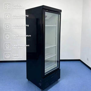 Congélateur vertical vitrine 500L à porte vitrée, refroidissement par ventilateur, pour supermarché, modèle LG-400, trois niveaux, électronique, en promotion - Product Image 1