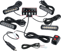 Feu de signalisation clignotant 6 LED 12V 24V jaune ambre pour barres lumineuses, balises, voitures, camions, grilles