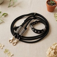 Ensemble laisse et collier rétractable pour chien, personnalisé, durable, en paracorde doux, velours et nylon, nouveau design, promotionnel, fait main, tressé, vente en gros