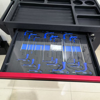 Carro de Herramientas con 7 Cajones y Superficie de ABS, Juego de Herramientas para Reparación de Automóviles de 168 Piezas, Disponible en Stock de Fábrica OEM, para Reparación de Automóviles, Taller, Garaje, Uso Doméstico