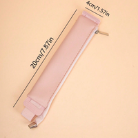 Pochette de luxe en similicuir pour stylos, étui réglable avec bande élastique et fermeture éclair pour carnets et agendas