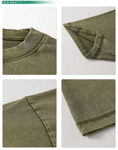 เสื้อยืดคอตตอน 100% หนัก 310GSM ทรงโอเวอร์ไซส์ สไตล์วินเทจ ซักแบบ Stone Washed  ใส่ได้ทั้งชายและหญิง ระบายอากาศได้ดี คอกลม พิมพ์ลายพัฟ - Product Image 4