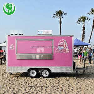 2025 di vendita calda di fabbrica multiuso Mobile elettrico Fast Food Snack bevande rosa cibo rimorchio - Product Image 1