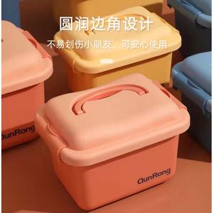 Caja de Almacenamiento QunRong Rectangular de 1 kg, Color Naranja Vibrante, Organizador de Juguetes para Niños, Contenedor Portátil - Product Image 2