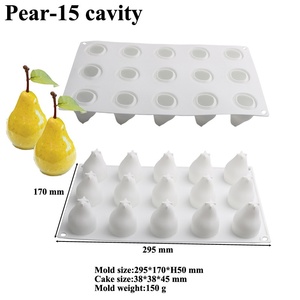 Molde de Silicona 3D con Forma de Pera para <span class=keywords><strong>Fondant</strong></span>, Grado Alimenticio, para Hornear, DIY, Superventas Transfronterizo, Stock de Fábrica - Product Image 4