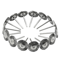 Brosse de polissage à tige de 3 mm, brosse métallique, accessoires pour mini-perceuse, outils rotatifs pour meuleuse, kit de brosses métalliques pour élimination de la rouille