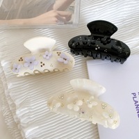 Ume OEM – Nouvelles pinces à cheveux papillon grande taille personnalisées en acétate avec diamants, style élégant pour usage quotidien, haute qualité