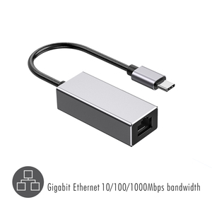 2025 nhà máy bán buôn Hợp kim nhôm USB Loại C để RJ45 Lan <span class=keywords><strong>Adapter</strong></span> Gigabit Ethernet HUB <span class=keywords><strong>Adapter</strong></span> cho máy tính xách tay - Product Image 3