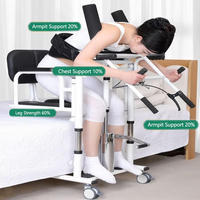 Chaise élévatrice hydraulique pour transfert de patients, capacité 180 kg, aide multifonctionnelle pour les soins à domicile destinée aux personnes âgées, handicapées et alitées