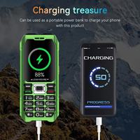 Teléfono Móvil Resistente M6000 de Larga Duración con Pantalla de 2.4 Pulgadas, 4 Tarjetas SIM, Función de Respaldo