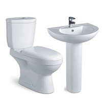 Nouvelle toilette économique en céramique de salle de bains sanitaire Wc avec lavabo