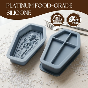 Halloween Coffin Cake Mold <b>Silicone</b> <b>Baking</b> Mold Skeleton Graveyard Dessert Mold for Chocolate Fondant Decor - Product Image 2