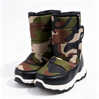Bottes de neige personnalisées pour enfants de 4 à 10 ans, dessus camouflage résistant à l'eau, chaussures d'hiver doublées de polaire