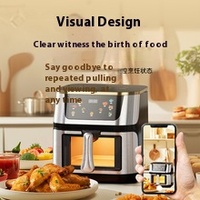 Fabricant avec logo personnalisé Cuisine à domicile Cuisson facile Friteuse à air antiadhésive électrique intelligente à écran tactile 8L