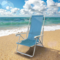 Chaise de plage pliable et portable pour l'extérieur, en métal, pour le camping et la pêche