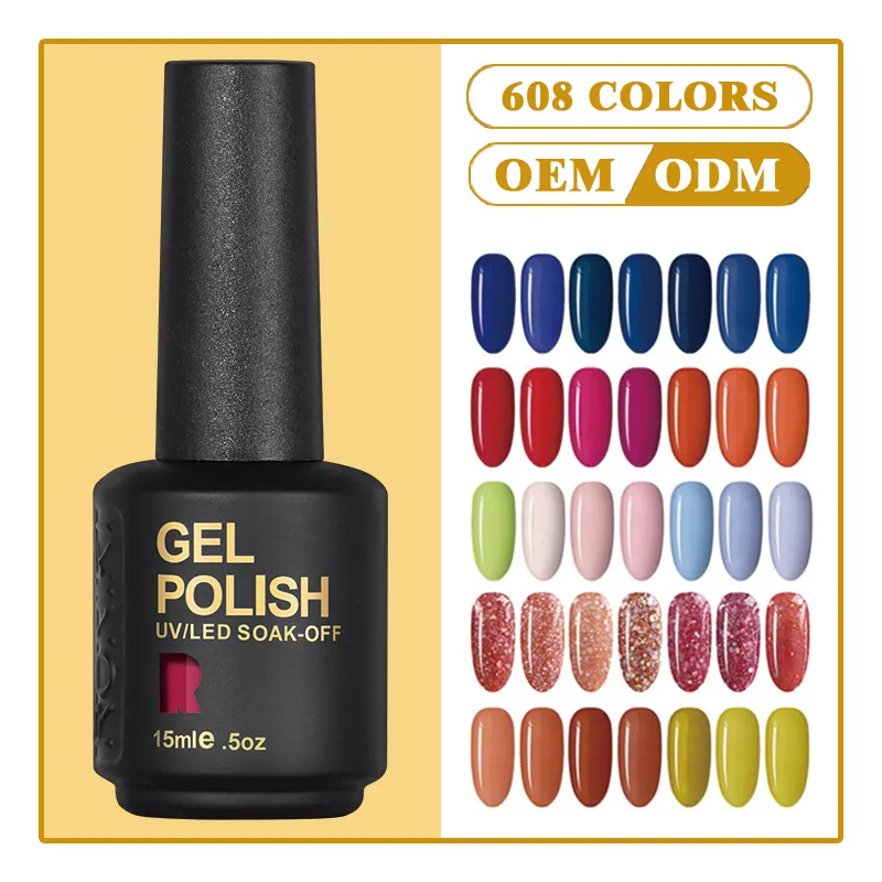 RONIKI odorless resin soak off original oem color new private label hema free create your own brand uv very good nail gel polish