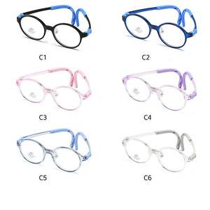 Lunettes anti-lumière bleue pour enfants, logo personnalisé, mode 2025, ultralégères, TR90, rondes, transparentes - Product Image 6