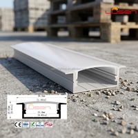 Profilé d'extrusion en alliage d'aluminium 6063-T5 carré LED 30*10mm pour bandes LED décoratives, service de découpe