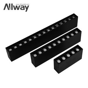 Sistema de iluminación antideslumbrante para oficina y trabajo, sistema de aluminio negro, montado en <span class=keywords><strong>superficie</strong></span>, 10W, 20W, 30W, <span class=keywords><strong>Led</strong></span>, <span class=keywords><strong>Downlight</strong></span> lineal - Product Image 1
