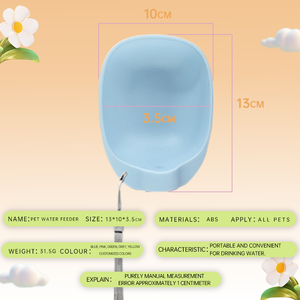 Mangkuk air hewan peliharaan pola polos luar ruangan portabel Dispenser desain Modern hadiah untuk anjing kucing hewan kecil - Product Image 6