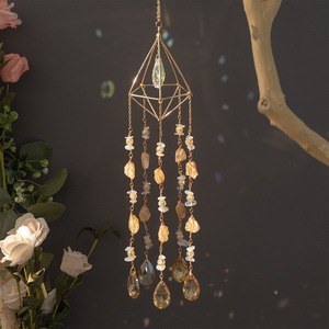 Colgante <span class=keywords><strong>de</strong></span> cristal al por mayor piedra natural piedra artesanía colgante <span class=keywords><strong>de</strong></span> pared hecho a mano Árbol <span class=keywords><strong>de</strong></span> la vida ágata cristal curativo carillón <span class=keywords><strong>de</strong></span> viento - Product Image 1