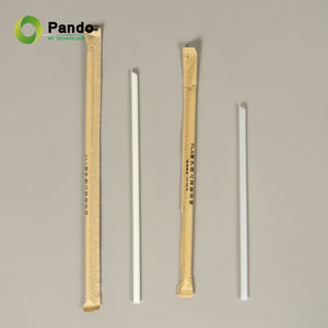 หลอดดื่มกาแฟ 12 มม. เครื่องดื่มแบบใช้แล้วทิ้งปลายคมย่อยสลายได้บรรจุหลอด PLA แบบเหนอะแฉะพร้อมคําพิมพ์ - Product Image 2