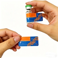 Étiquettes en vinyle pour flacons de peptides en gros, autocollants personnalisés imperméables de 2 ml, 10 ml, 15 ml pour poudres de peptides
