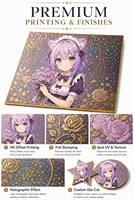 Kartu Ilustrasi Koleksi Premium Cetak Anime Shikishi Board untuk Kolektor Anime