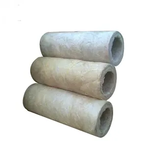 High-temperature thermal insulation Mineral wool fabricated pipe section