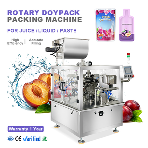 Máquina de envasado rotativa de alta velocidad para Doypack, máquina de llenado y sellado de bolsas irregulares para jugo de ciruela y jugo de naranja - Product Image 1