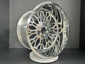 Jantes de camion polies style 22X12 24X14 24X12 26X12 28X16 pouces |   6x5.5, 6x135, 8X6.5, 8x170 |   Pour les roues de GMC Sierra 1500 2500 3500 - Product Image 3