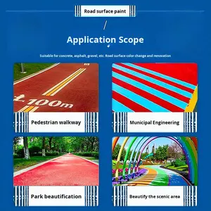 Muestra Gratuita, <span class=keywords><strong>Pintura</strong></span> para Pisos Antideslizante a Base de Agua para Cemento, Revestimiento Permeable para Concreto, Cambio de <span class=keywords><strong>Color</strong></span>, Pavimento de Asfalto - Product Image 5