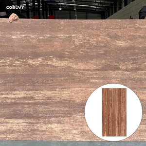 Fábrica de COMOVY, venta al por mayor, chapa de azulejos de piedra de travertino suave de imitación flexible para decoración de paredes exteriores