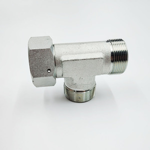 Raccord en T réducteur AC/<span class=keywords><strong>AD</strong></span> pour tuyau hydraulique, joint <span class=keywords><strong>de</strong></span> transition conique dense pour tuyau d'huile hydraulique - Product Image 2