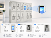 Prix Usine Promotionnel Armoire de Rangement Scolaire/Bureau/Salle de Sport à 9 Portes en Acier avec Serrure Électronique et 12 Compartiments pour Vêtements