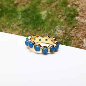 Bague en silicone incrustée de la série Otherworld, bijoux vintage plaqué or, design géométrique, fiançailles, été 2023 - Product Image 2