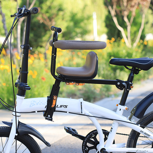 Porte-enfant avant amovible pour vélo, siège de vélo pour bébé avec coussin confortable, accessoire de cyclisme familial en plein air - Product Image 1