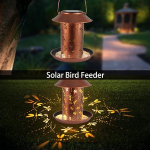 Wholesale Rated Solar Bird Feeder Hanging Ornament Garden Decor Hot Sale Creative IP65 Hollow Iron Lantern <b>LED</b> <b>Light</b> <b>Light</b> - Product Image 4