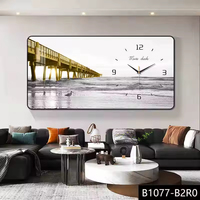 Vente d'une horloge murale en porcelaine de cristal de luxe moderne suspendue pour salon décoration murale décorative pour la maison