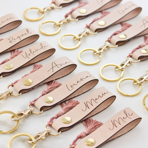 Da cá nhân Keychain màu xanh tùy chỉnh Keychain Móc Chìa Khóa Da Wristlet Keychain cho nam giới - Product Image 1