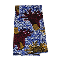 Tela africana con estampado de cera, 100% algodón, tejido para vestidos